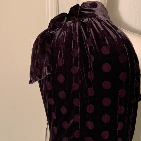 Calvin Kline Velvet Polka Dot Dress - Picture 4 of 12
